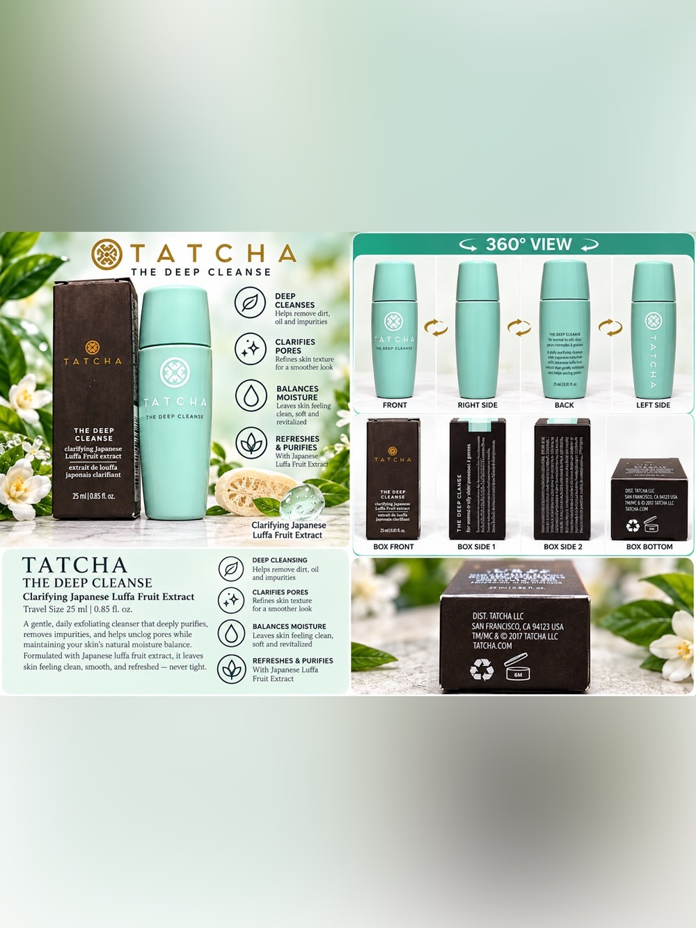 Tatcha Mint Green Deep Cleanse Clarifying Cleanser